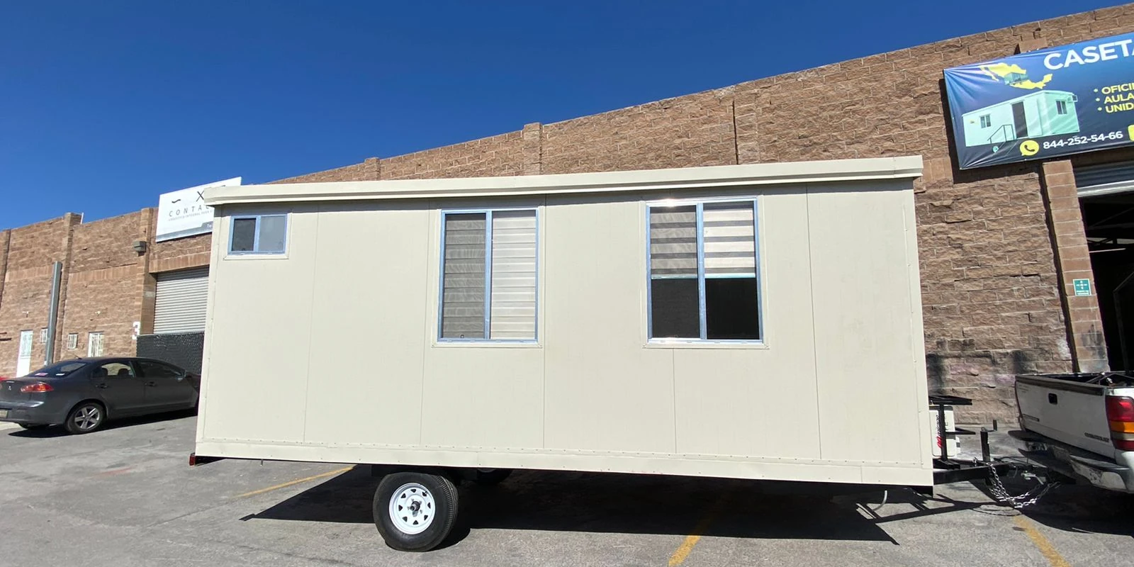 Caseta móvil 10x24 de multipanel para oficinas en obra