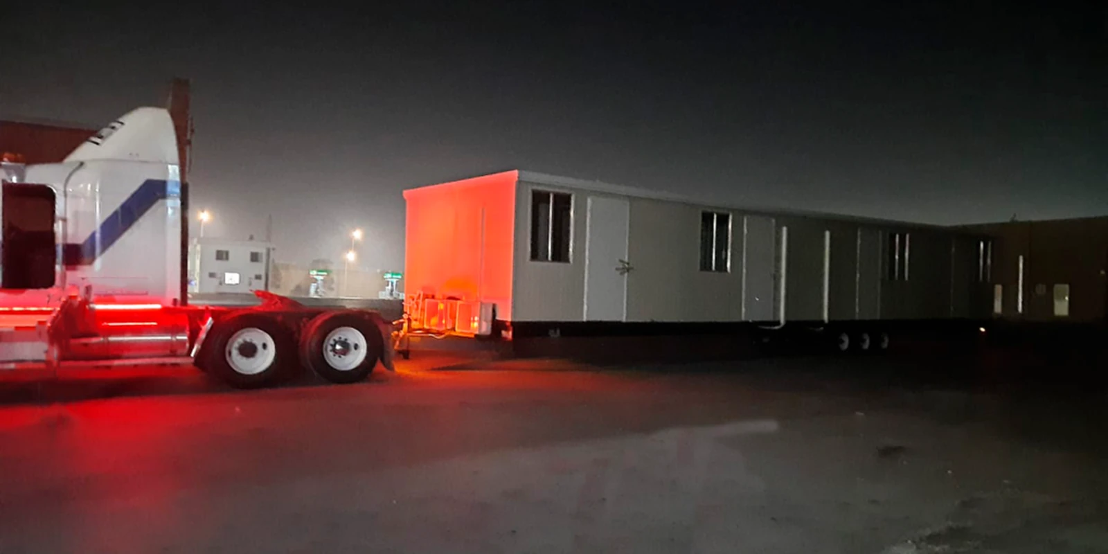 Vista de dormitorios móviles 12x60 para campamento minero